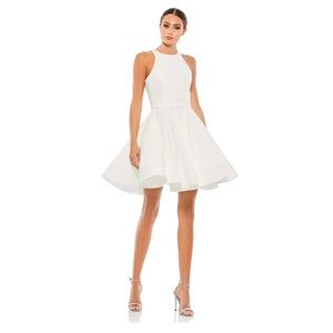 New Ieena for Mac Duggar HIGH NECK SLEEVELESS SKATER DRESS size 12